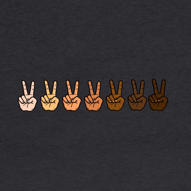 V Sign Hand Racial Equality by Nalidsa